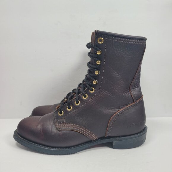 PD TUFF  Women's Dark Brown Oil Resistant Boots US Size 8 - Picture 2 of 11